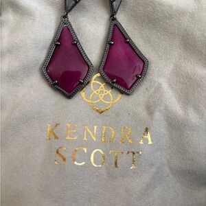Kendra Scott Fuchsia Geometric Drop Earrings